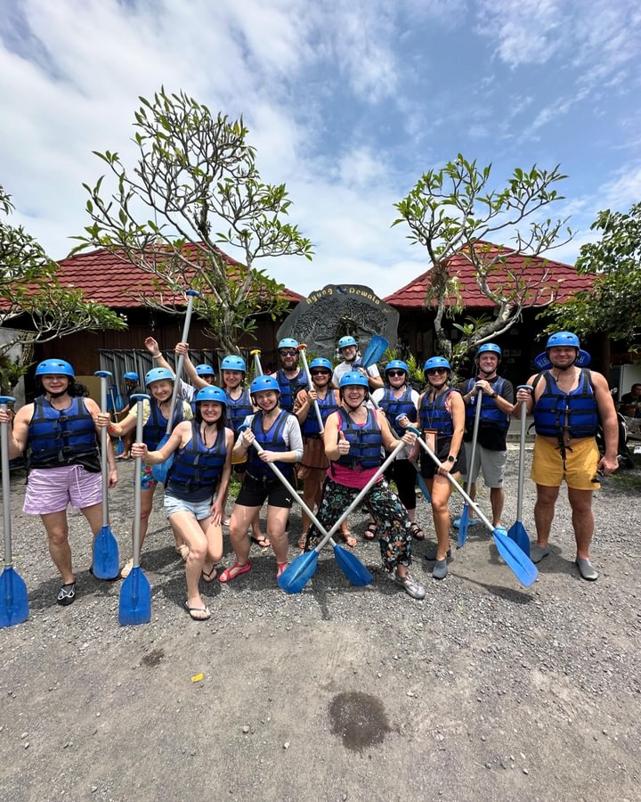 Group rafting adventure in Ubud, Bali