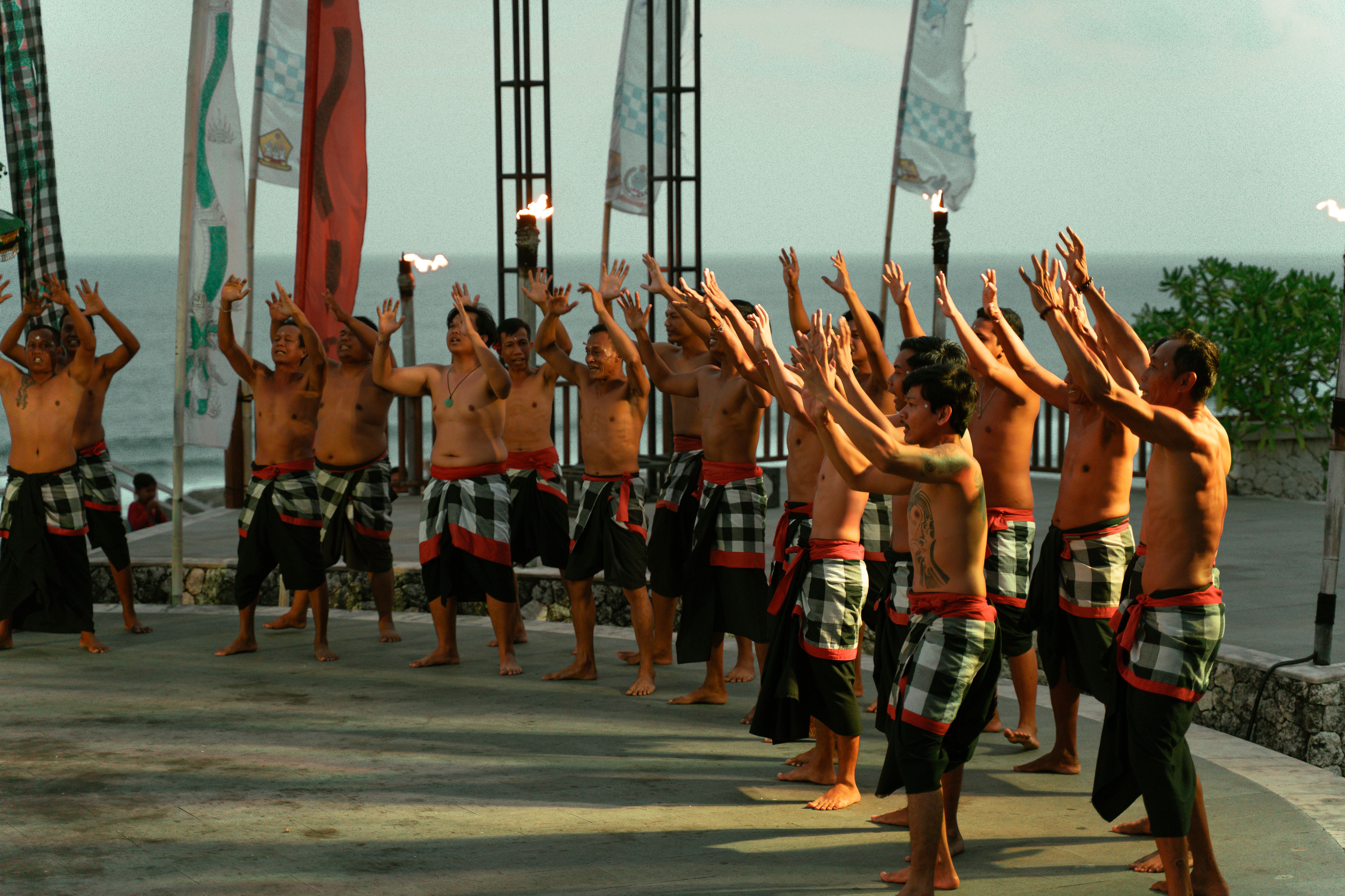 Kecak fire dance at sunset, Uluwatu